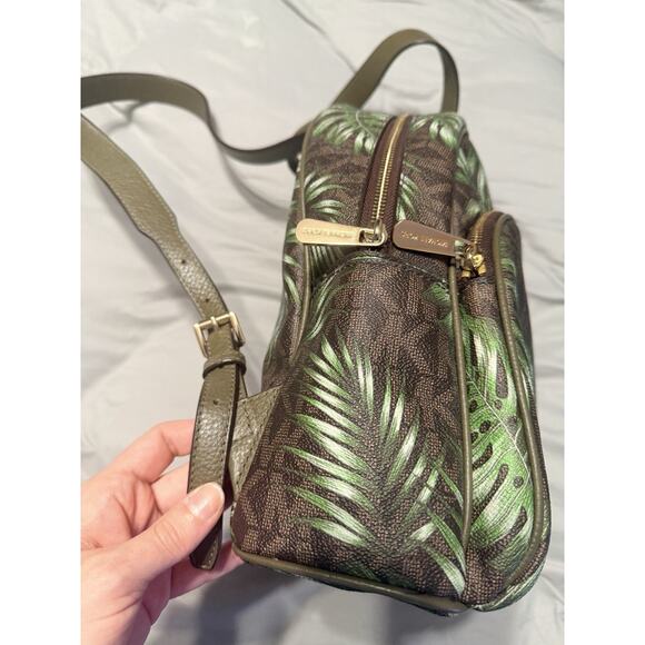 MICHAEL KORS Palm Leaf MEDIUM BACKPACK MK SIGNATURE brown/green - Picture 4 of 7